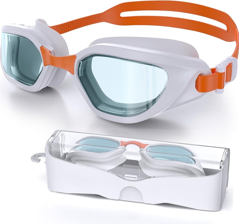 Vegemono Swim Goggles, Unisex Adult Swimming Goggles Anti Fog Anti UV No Leakage Wide View for Men Women Youth - Image 1